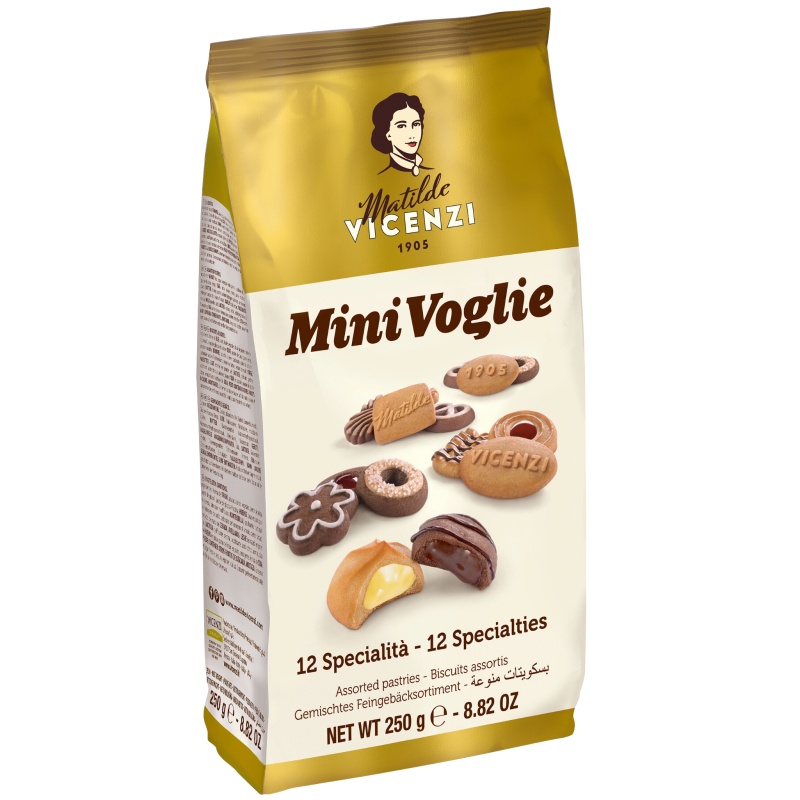 Mini Voglie Italian Assorted Patisserie Pastries Biscuits Matilde Vicenzi 250g